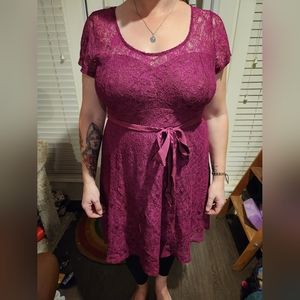 Torrid lace wine colored dress